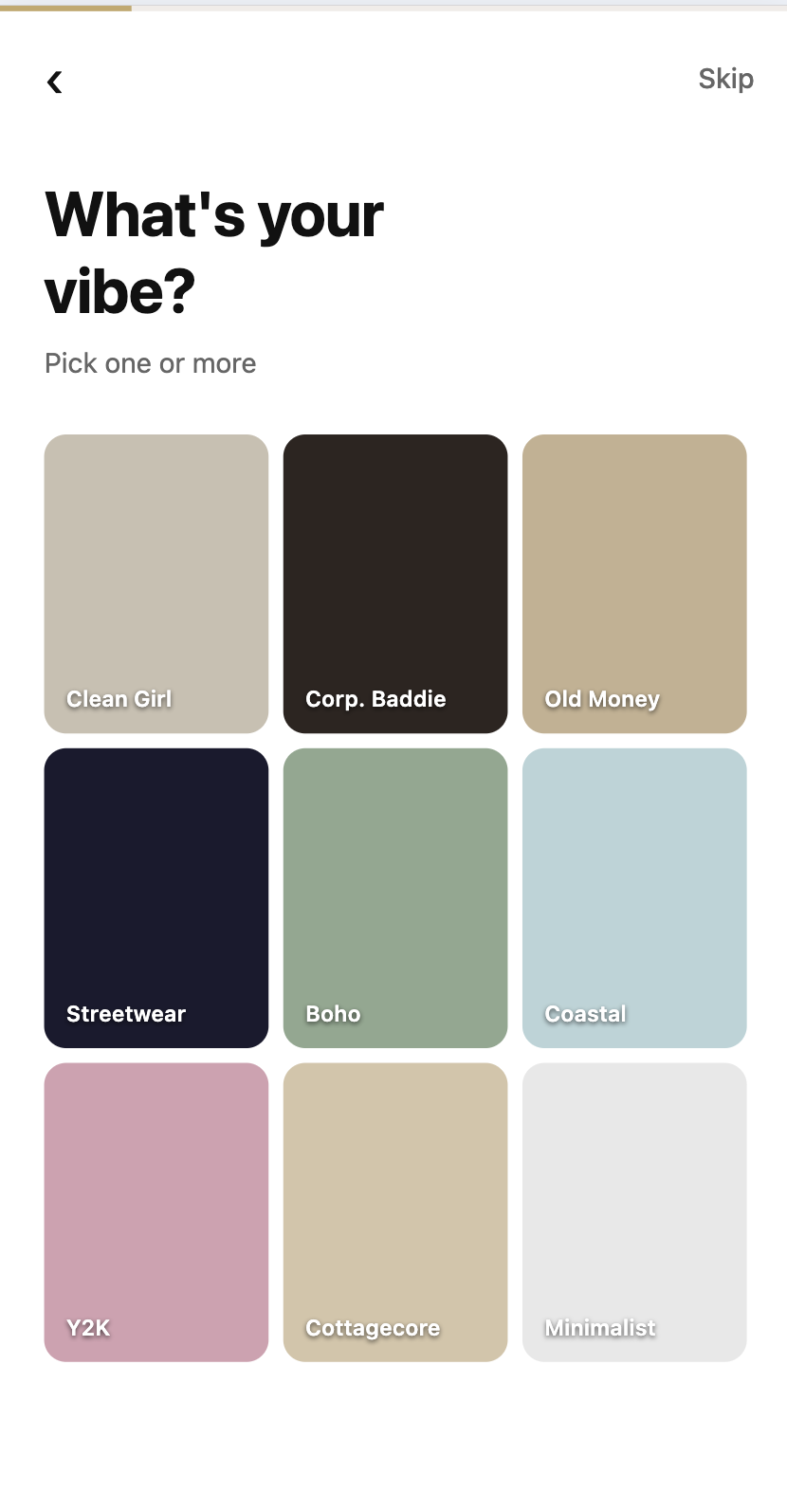 Vêtu — What's your vibe? Choose your aesthetic